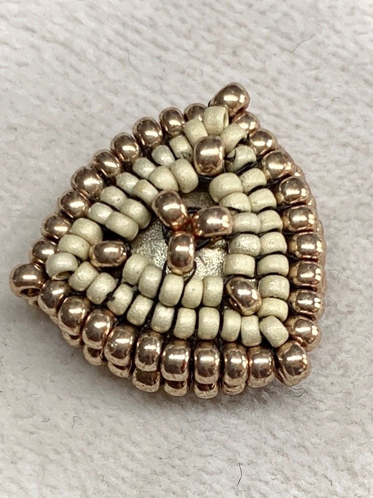 Beading Pattern - Square Stitch Bezel for 12mm Trillion Crystal with Round Seed Beads product image (4)