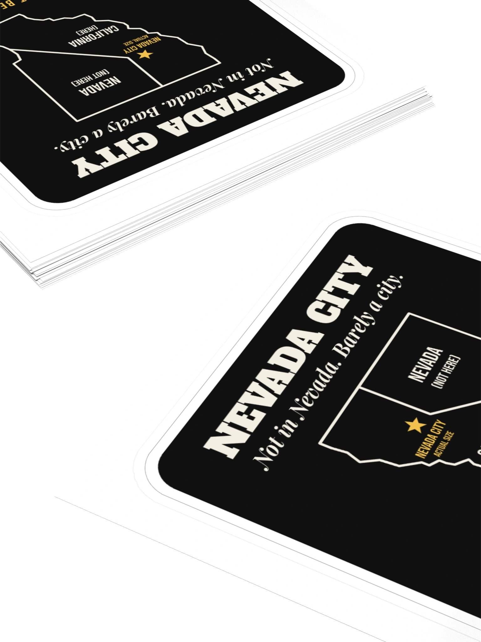 Nevada City: Not in Nevada Map Sticker product image (4)