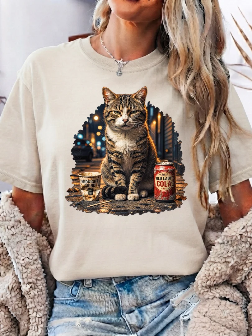 Tired Cat Vintage T-Shirt product image (1)