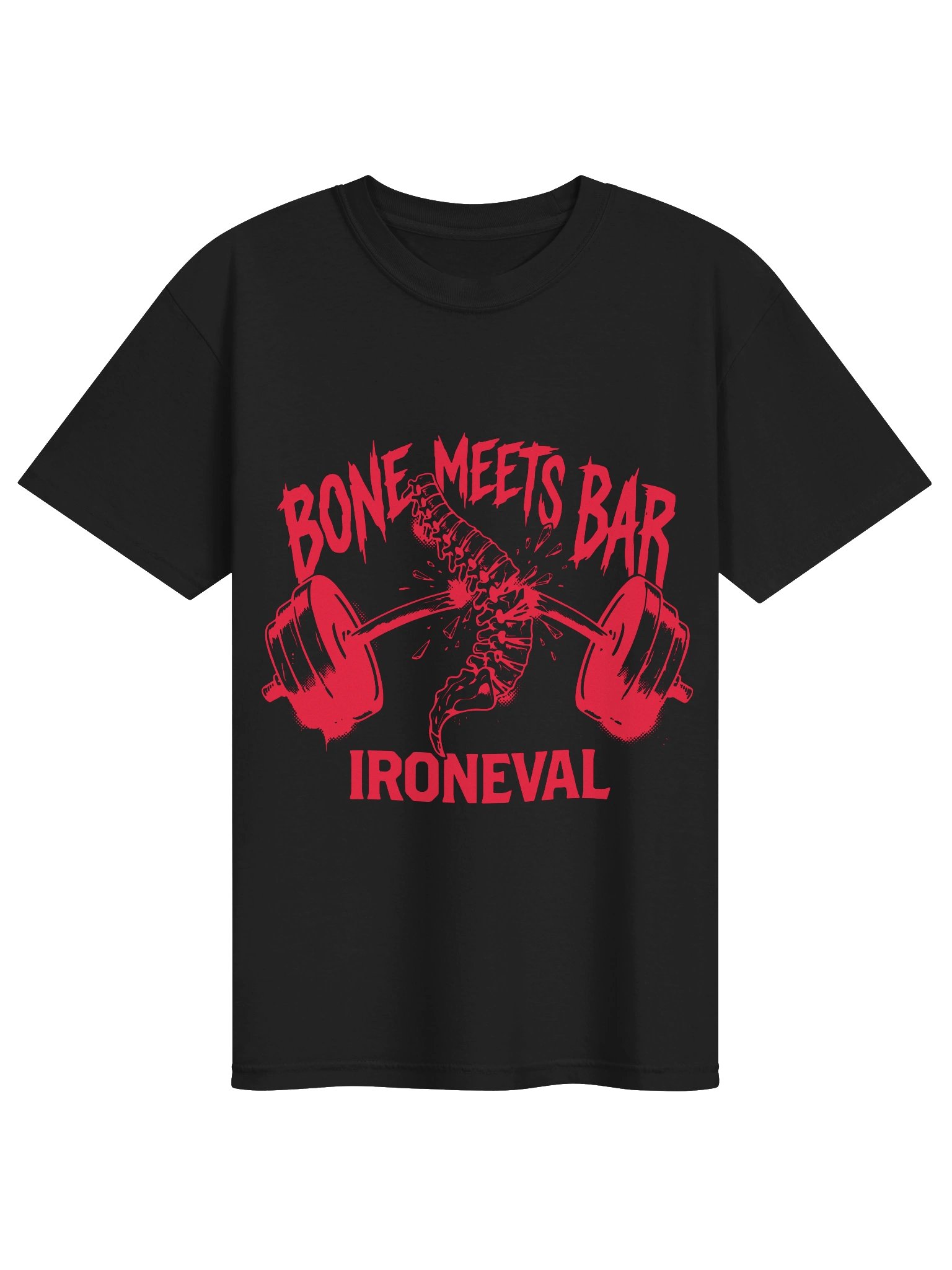 Bone Meets Bar Powerlifting T-Shirt product image (2)