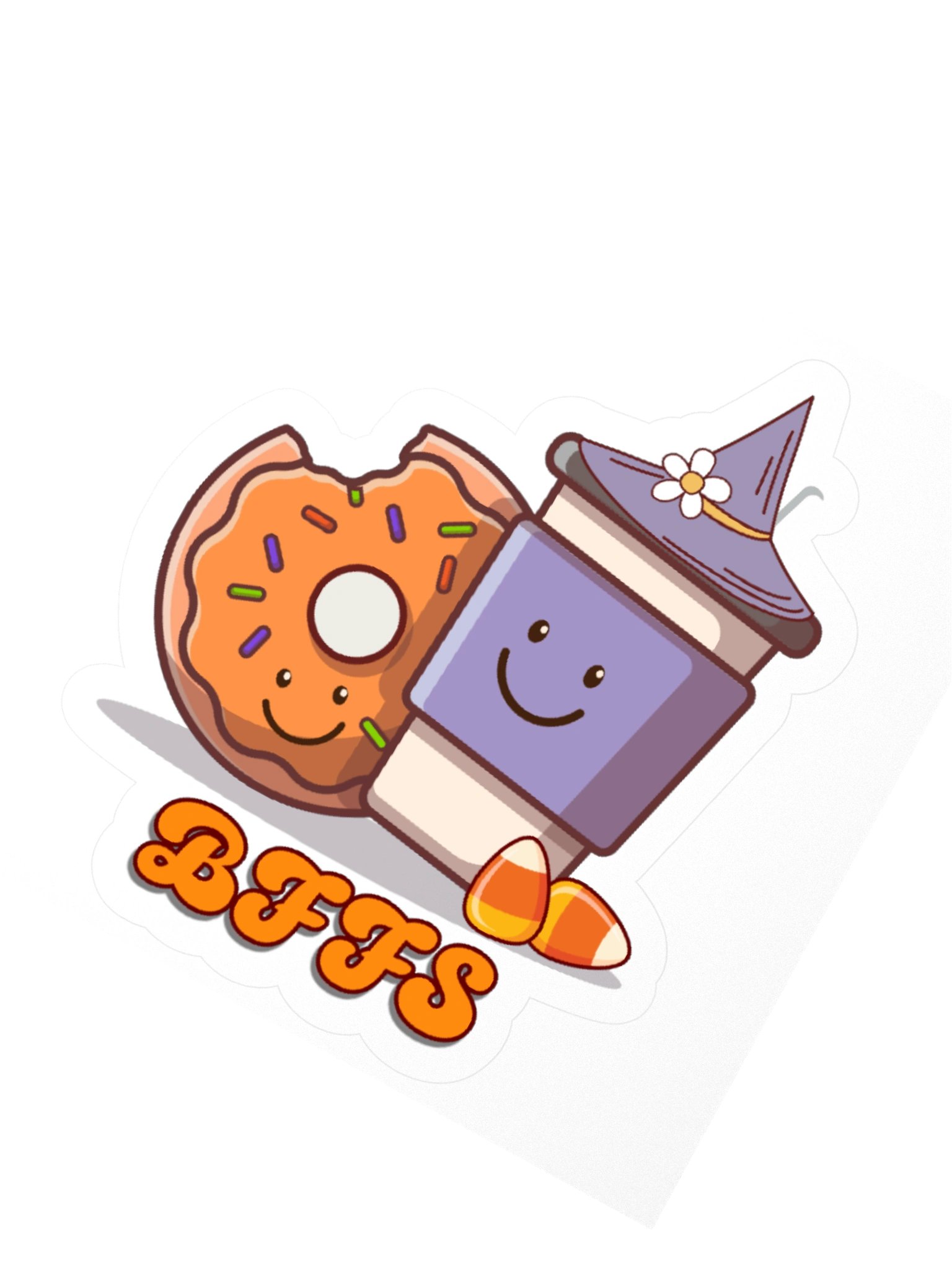 Halloween BFFS Sticker Coffee and Donut product image (2)