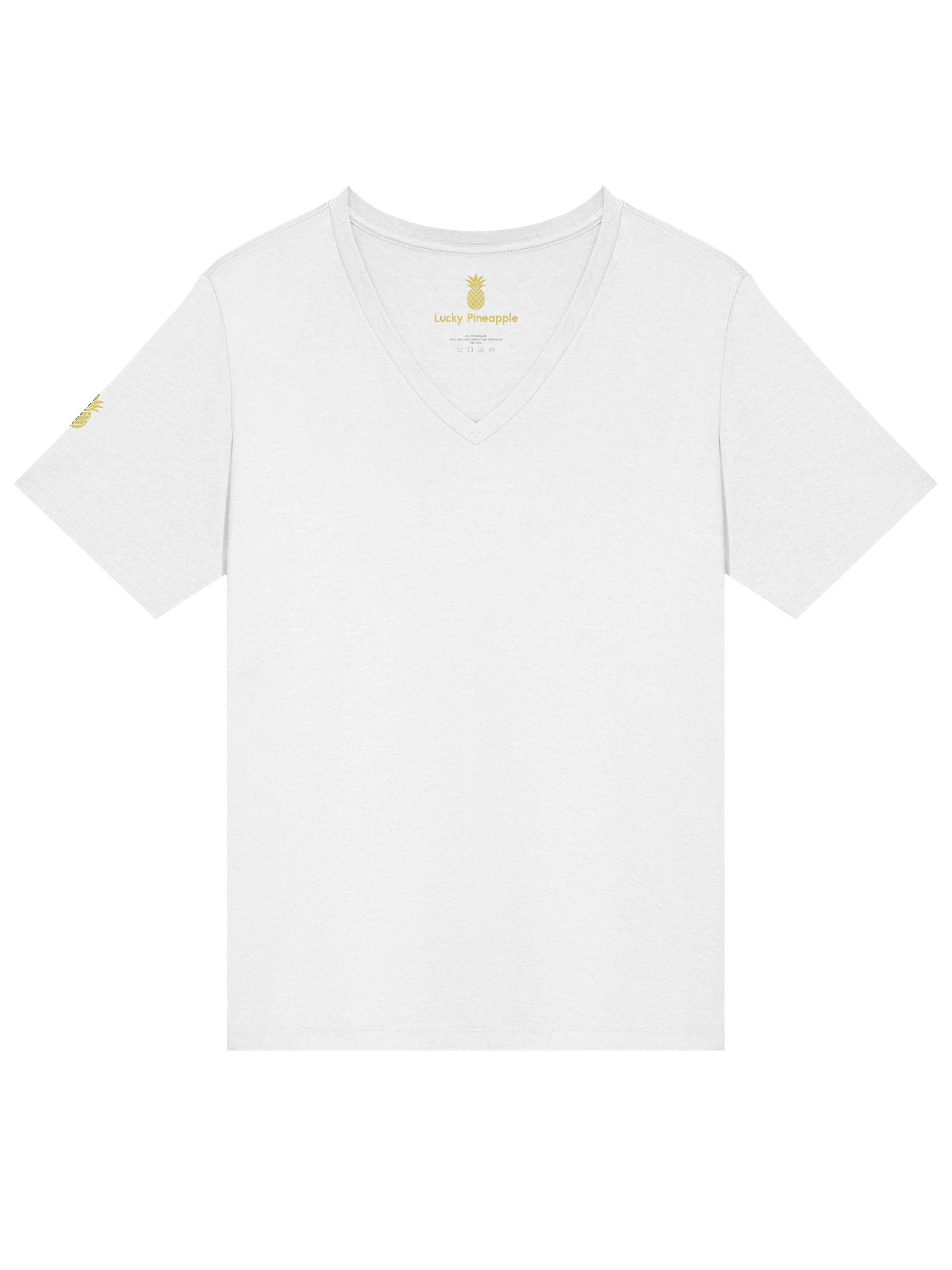 V-Neck Lucky Pineapple® Minimalist Sleeve Solid Color Women's T-Shirt (Colors, Black, & White) product image (3)