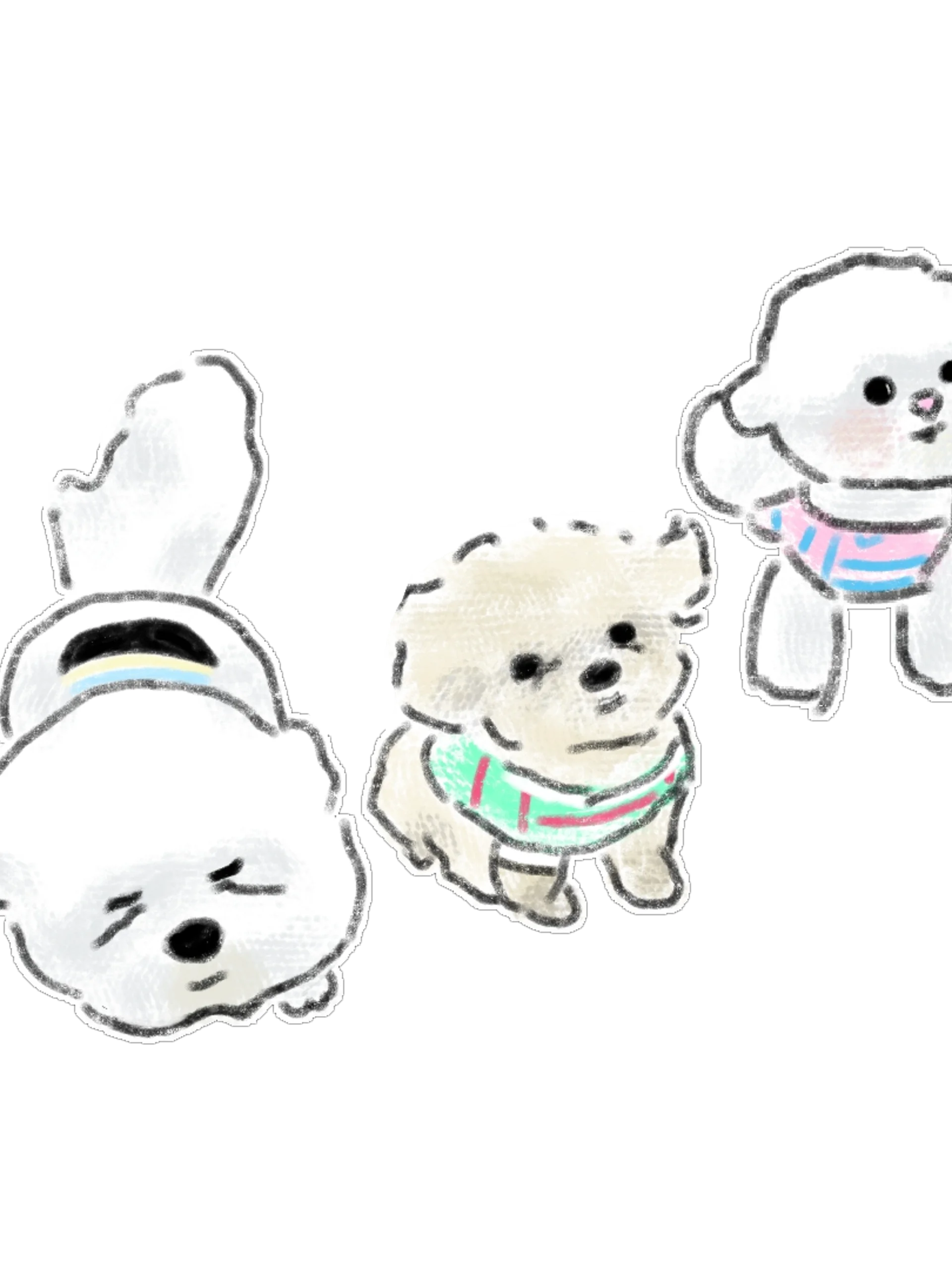 15 Hand-Drawn Dog Pairs PNG Clipart Bundle product image (10)