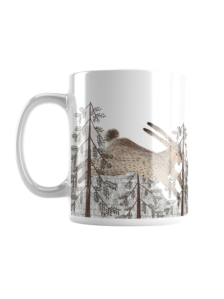 moonlight hare in the woods mug product image (2)