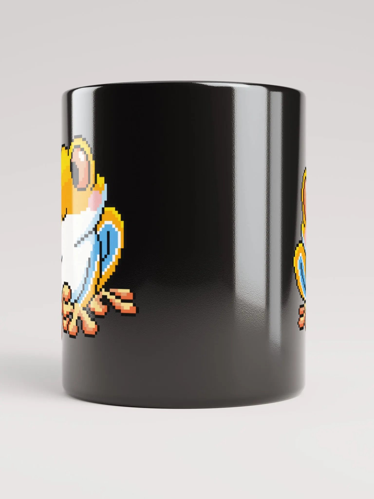 Yellow Rip the Frog Black Glossy Mug product image (3)