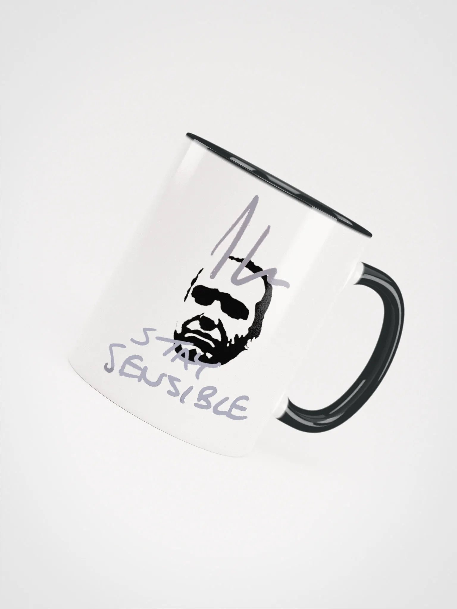 Jon Hare Stay Sensible Ceramic Mug with Color Inside product image (4)