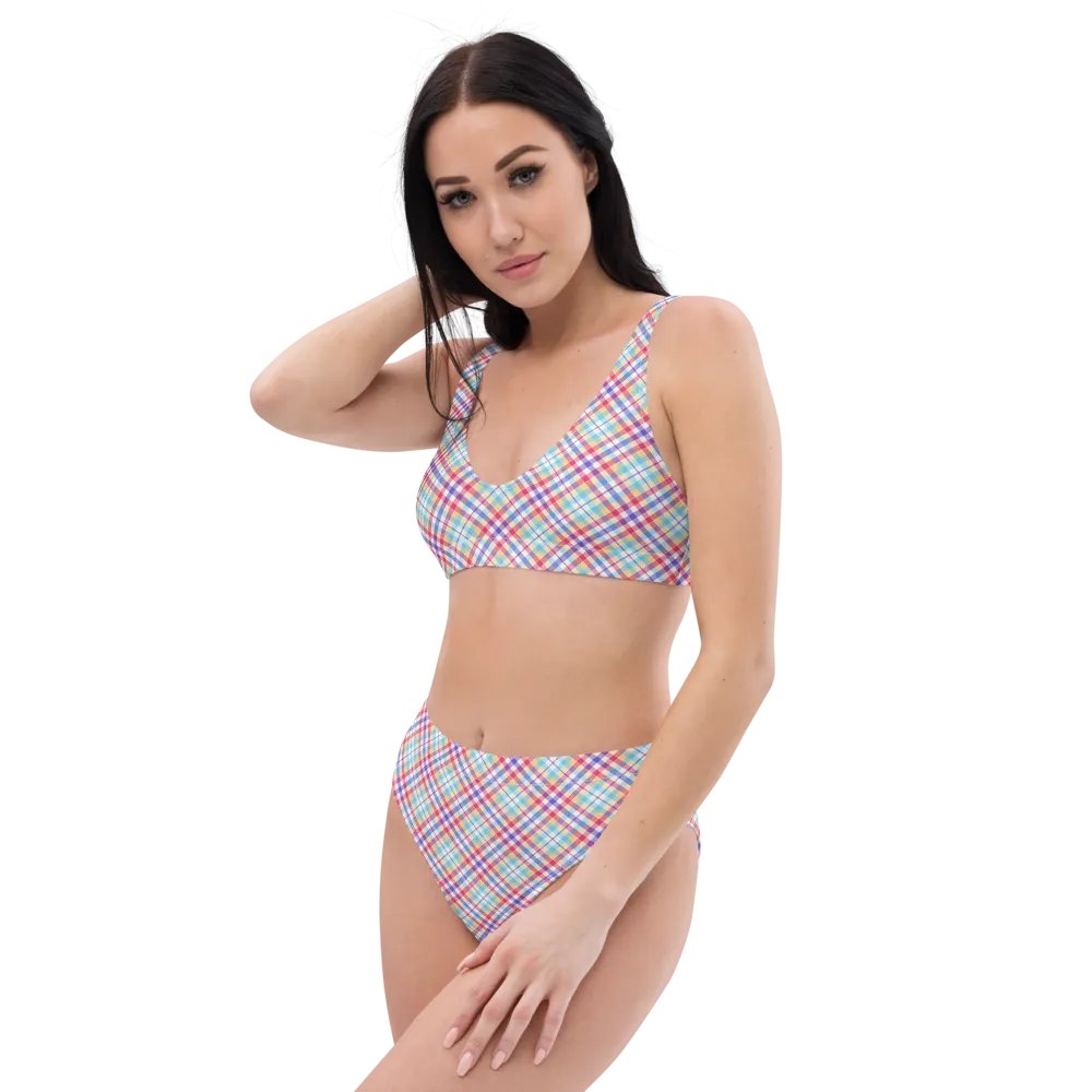Purple, Pink, and Blue Plaid Bikini product image (8)