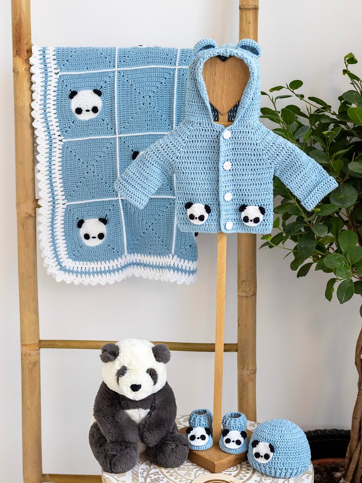 Panda Baby Hoodie Crochet Pattern product image (1)