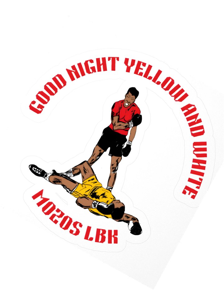 Good Night Yellow and White Sticker product image (3)
