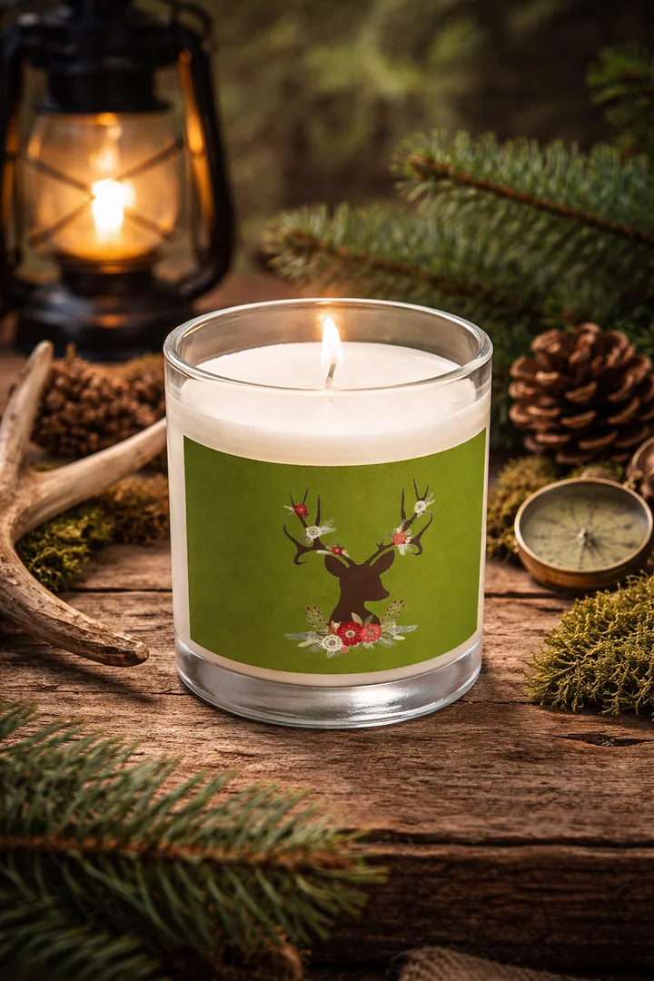 Floral Deer Soy Wax Candle product image (1)