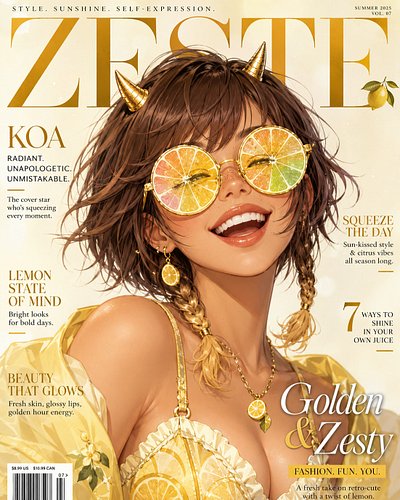 Zeste magazine covergirl