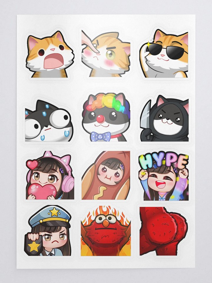 Emote Sticker Sheet product image (1)