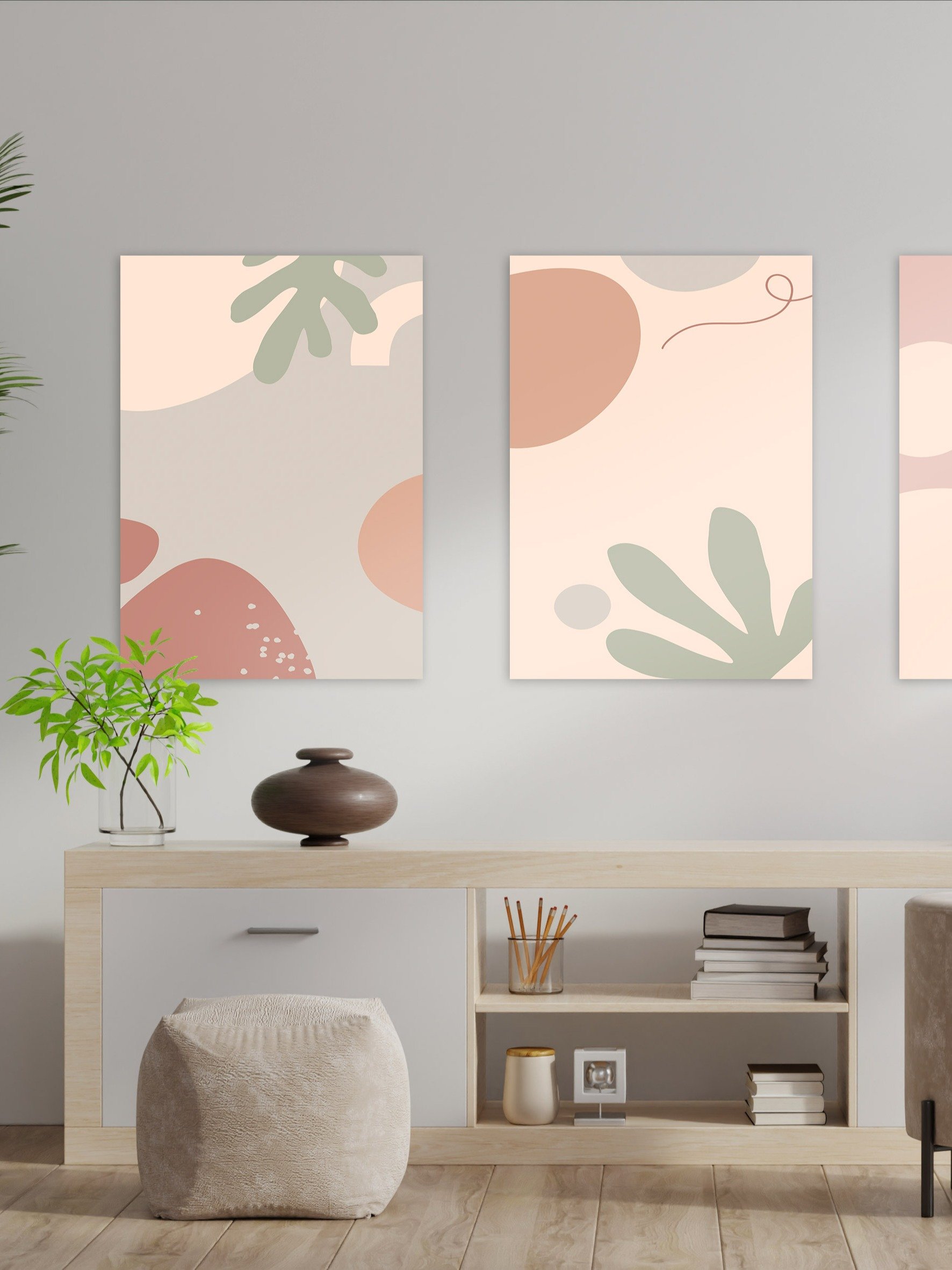 Boho abstract wall art — boho wall decor, aesthetic poster product image (2)