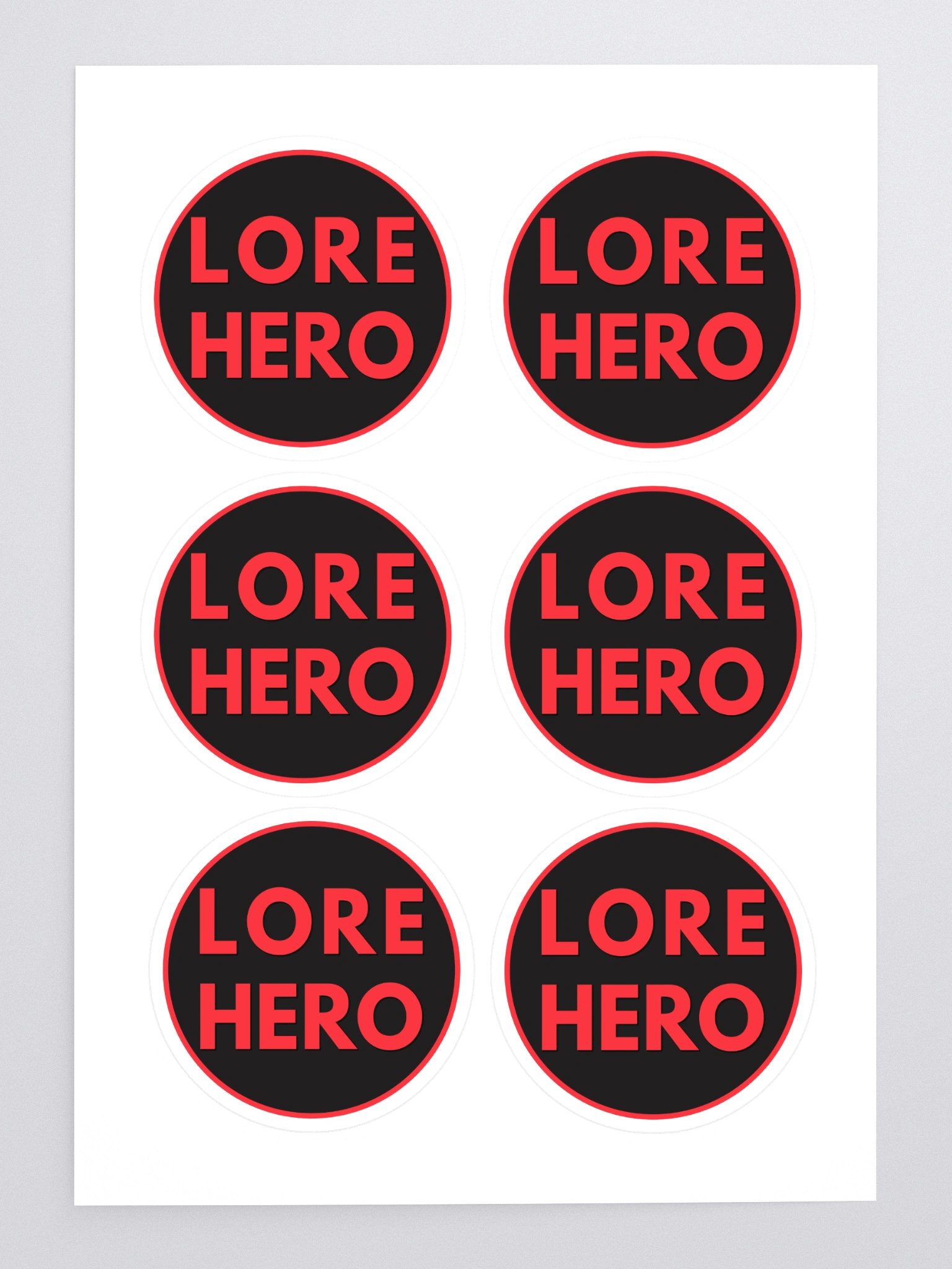 Lore Hero 2.33" sticker sheet (6 pack) product image (3)