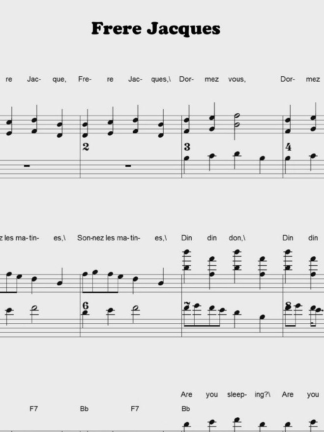 Frere Jacques - CS - Piano sheet music product image (1)