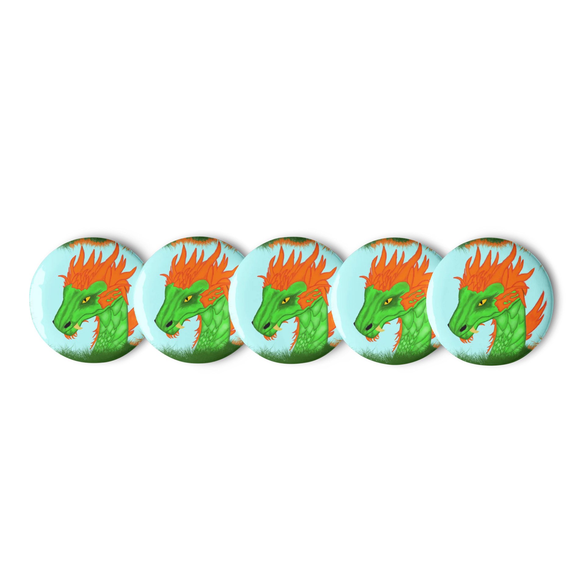 Mythical Dragon Pin Buttons Set product image (1)