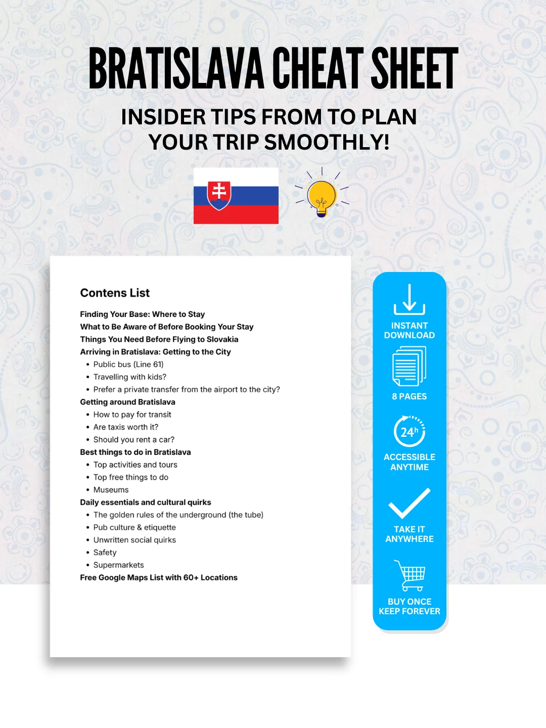 Bratislava Cheat Sheet + Free Google Maps List (60+ LOCATIONS) product image (2)