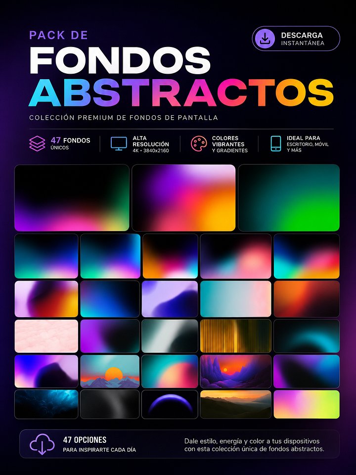 Pack de Fondos Abstractos Premium – 47 Wallpapers 4K product image (1)