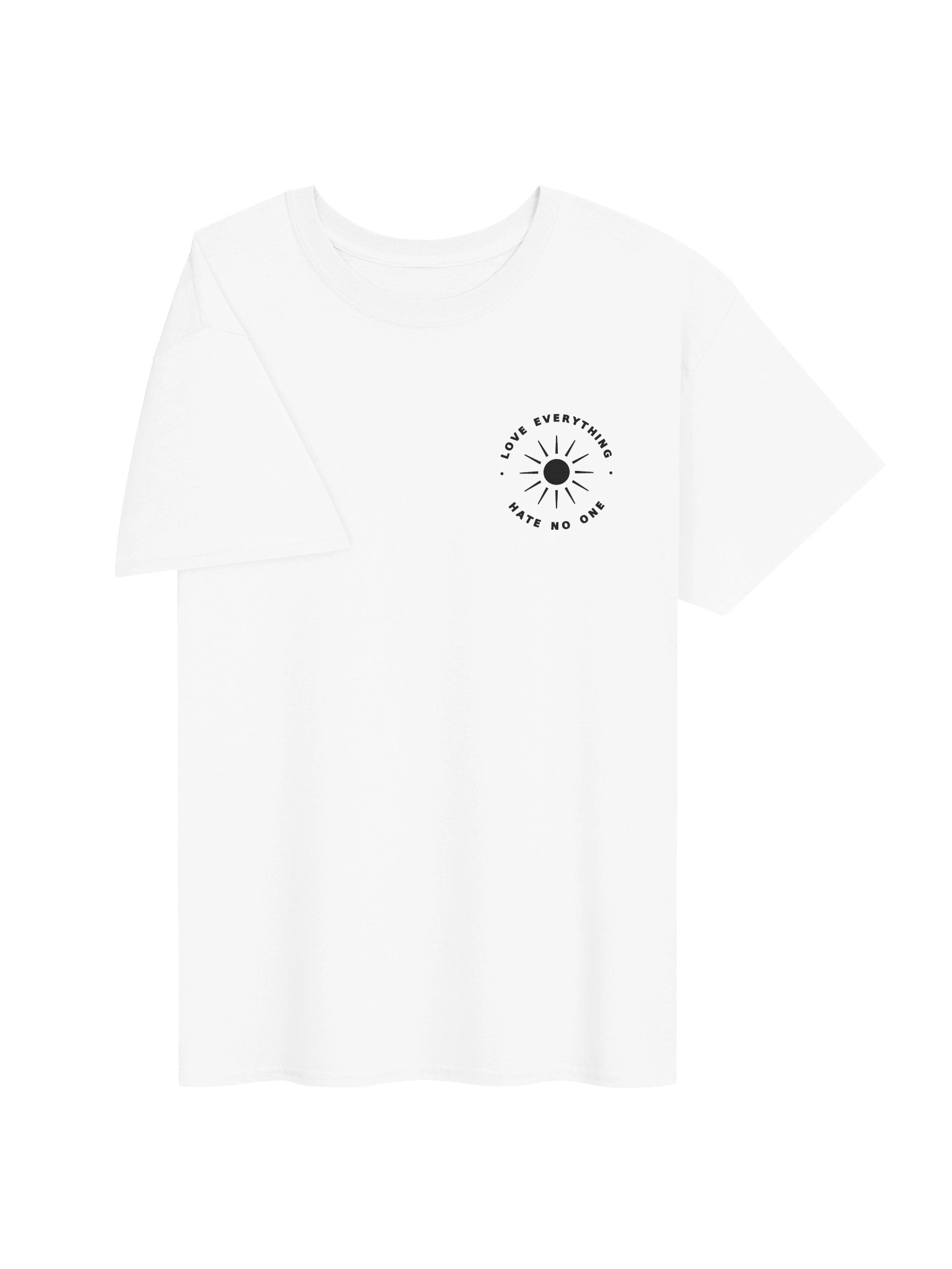 love everything, hate no one || Short Sleeve T-Shirt (White) product image (3)