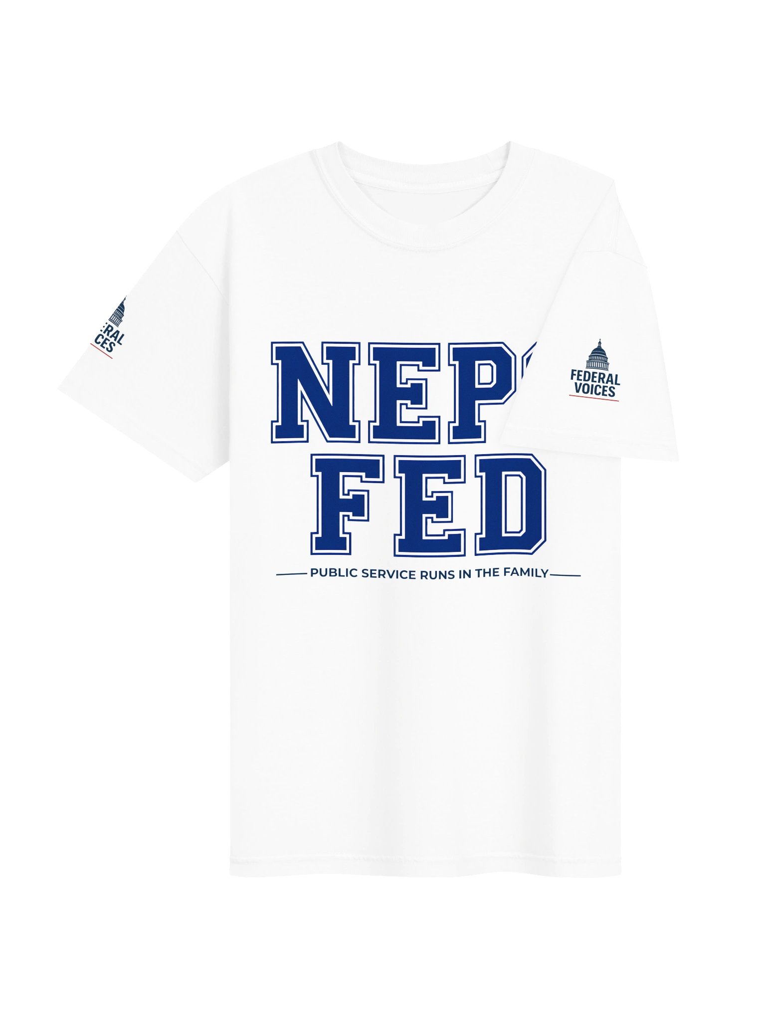 Nepo Fed White Tee — Public Service Is Hereditary product image (4)