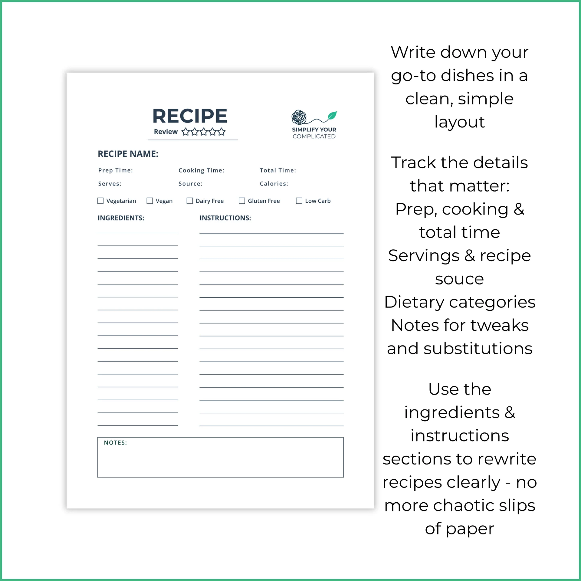 Recipe Template product image (2)