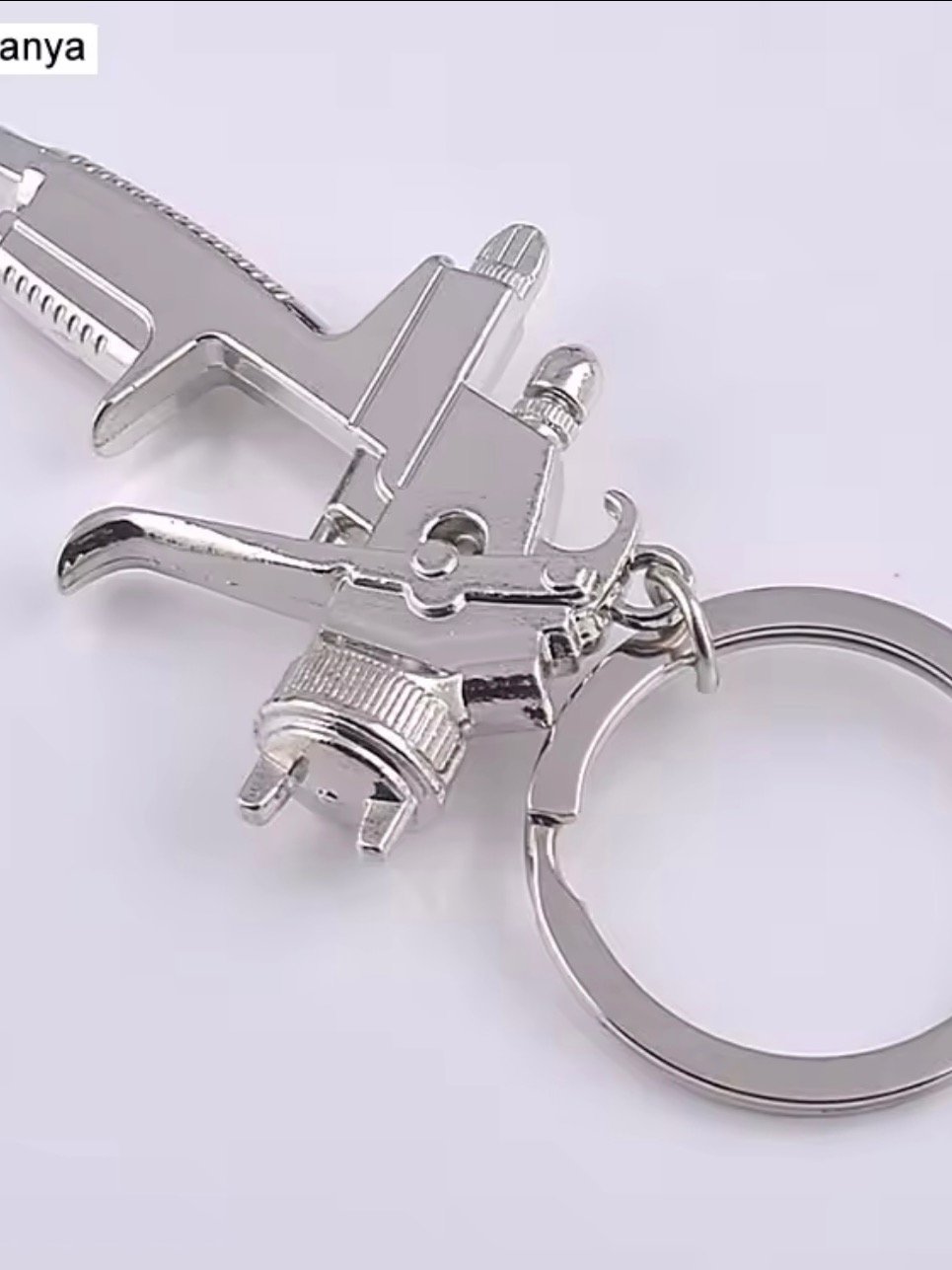 Metal New Spray Paint Gun Keychain Car Shop Tools High-pressure Paint Gun Model Key Chain Party Gift Pendant Key Ring K2011 product image (5)
