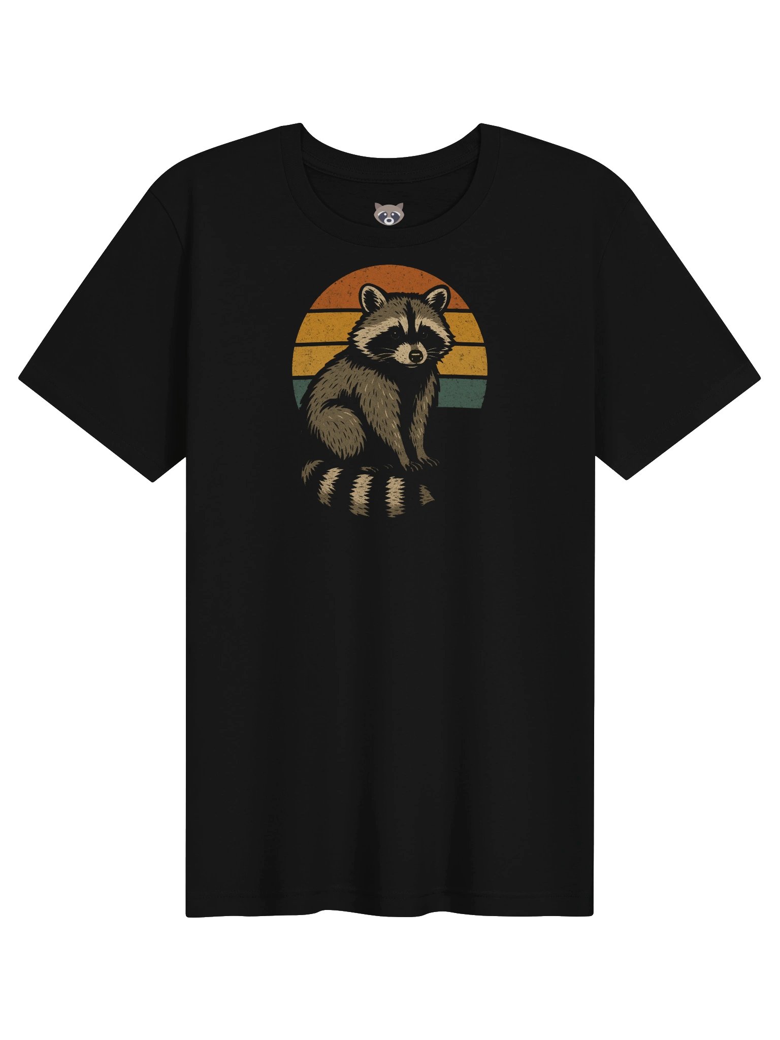 Retro Sunset Raccoon Tee product image (1)