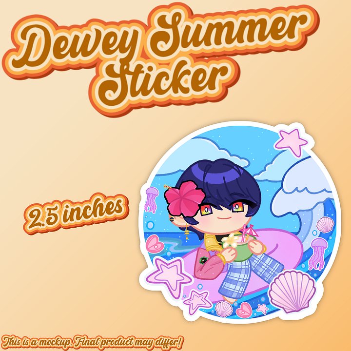 Dewey Summer Sticker product image (1)