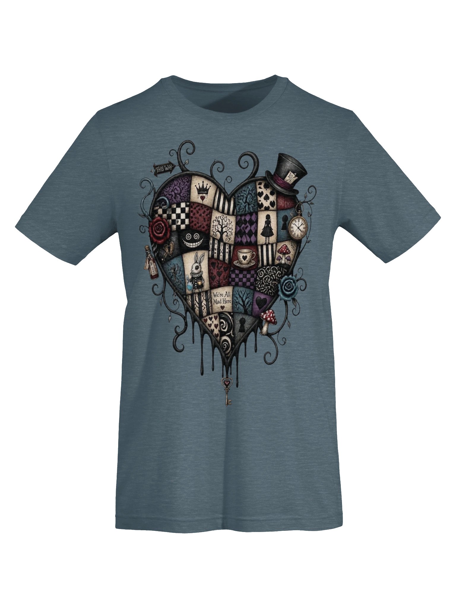 Wonderland Queen of Hearts Shirt, Whimsigoth Alice Tee, Mad Tea Party Graphic product image (20)