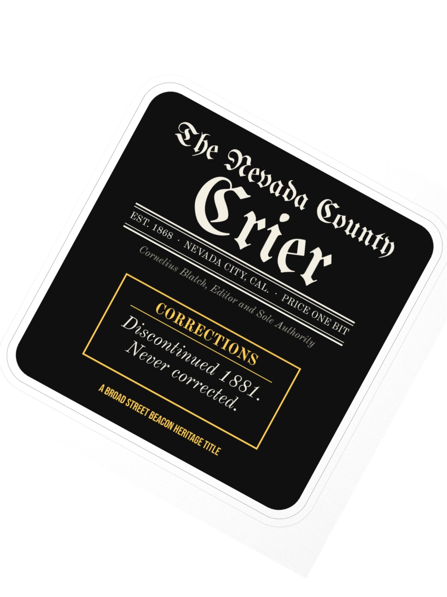 The Nevada County Crier Sticker product image (2)