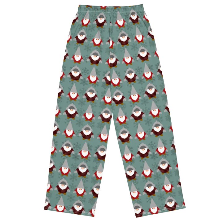 Festive Gnome Unisex Wide-Leg Pants product image (2)