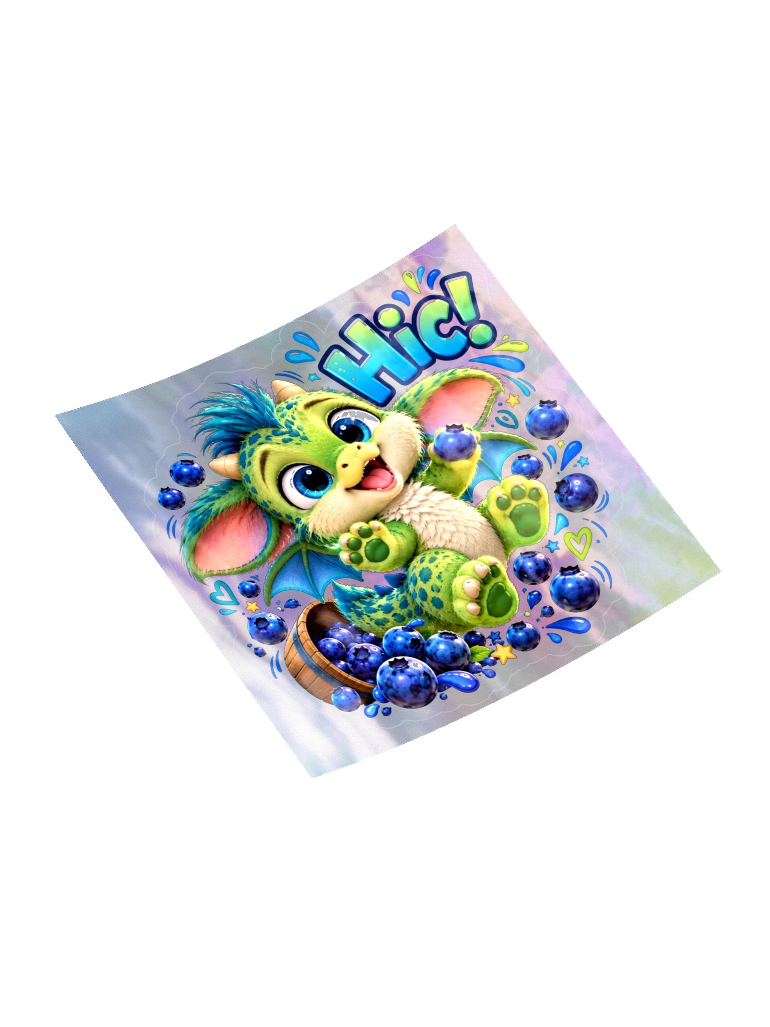 Rumble the Hiccuping Dragon “HIC!” Holographic Sticker product image (11)