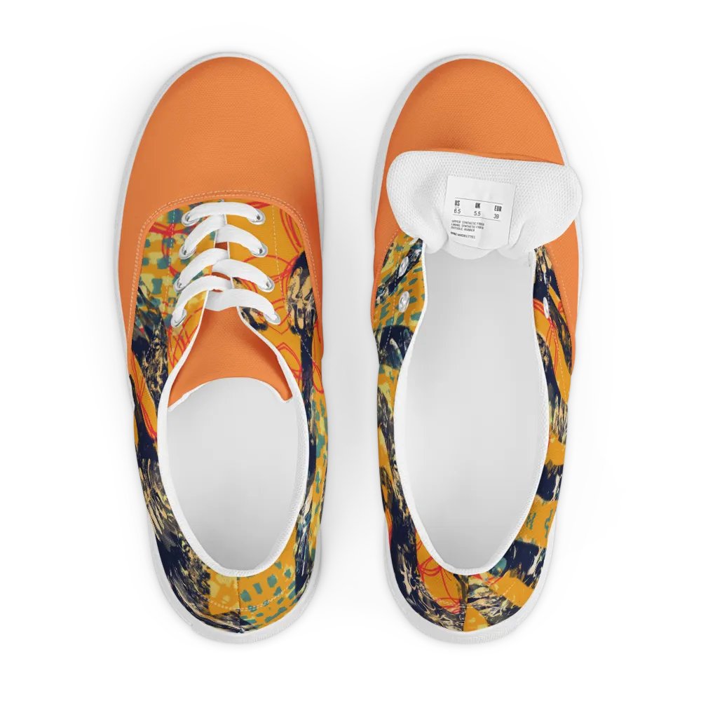 funky orange canvas shoes product image (6)