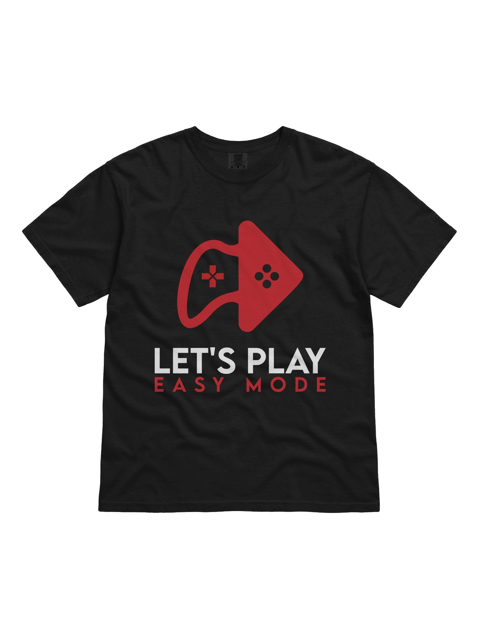 Let’s Play Easy Mode Heavyweight Tee – Black product image (9)