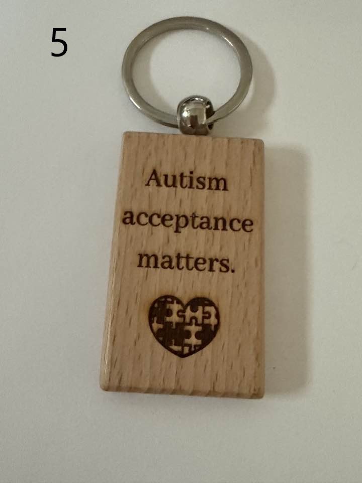 Wooden Engraved Neurodivergent Keychains | ADHD, Autism, Anxiety, and More (2) product image (5)