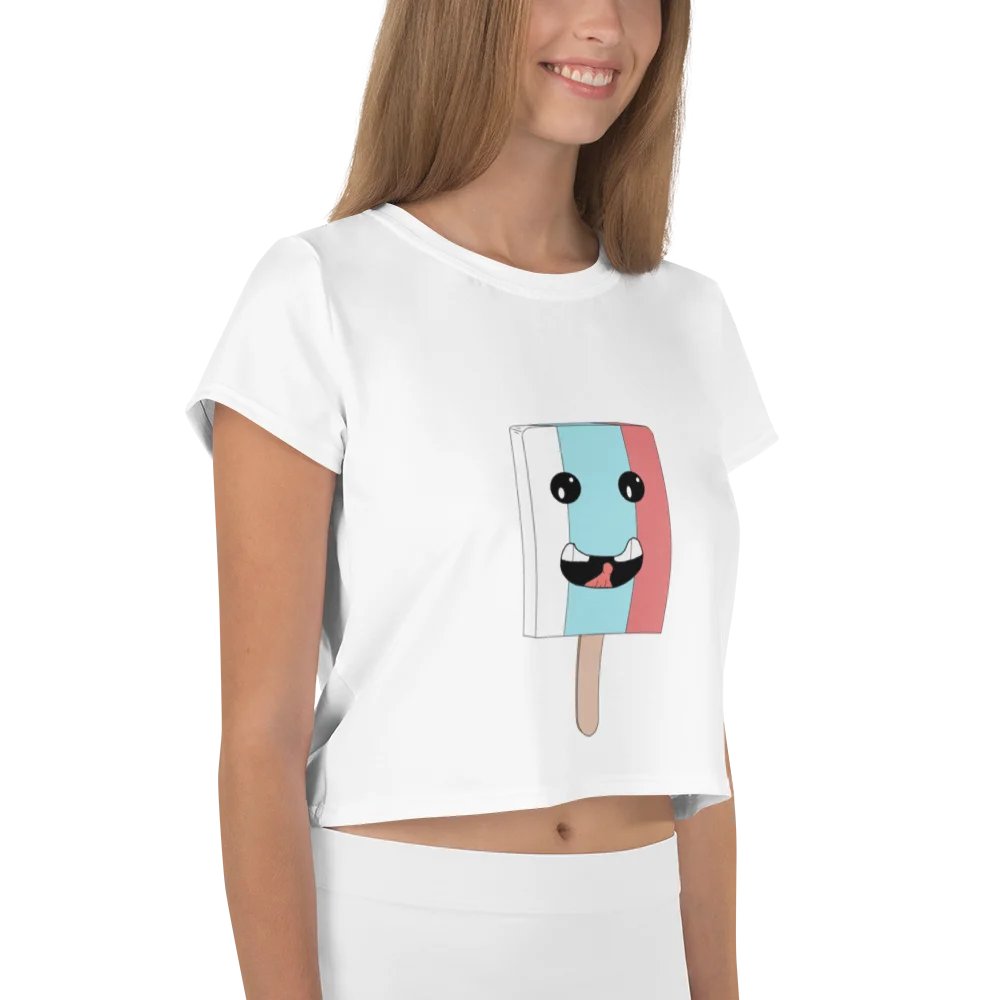 Sticky Steve Crop Top (White) product image (3)