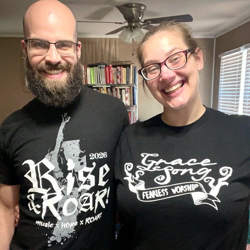 Thank you to @riseandroarfest for the merch package! Great to join forces and share the gospel with you through underground a...