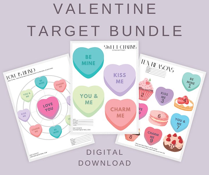 Valentine Target Bundle (Printable Download) product image (1)