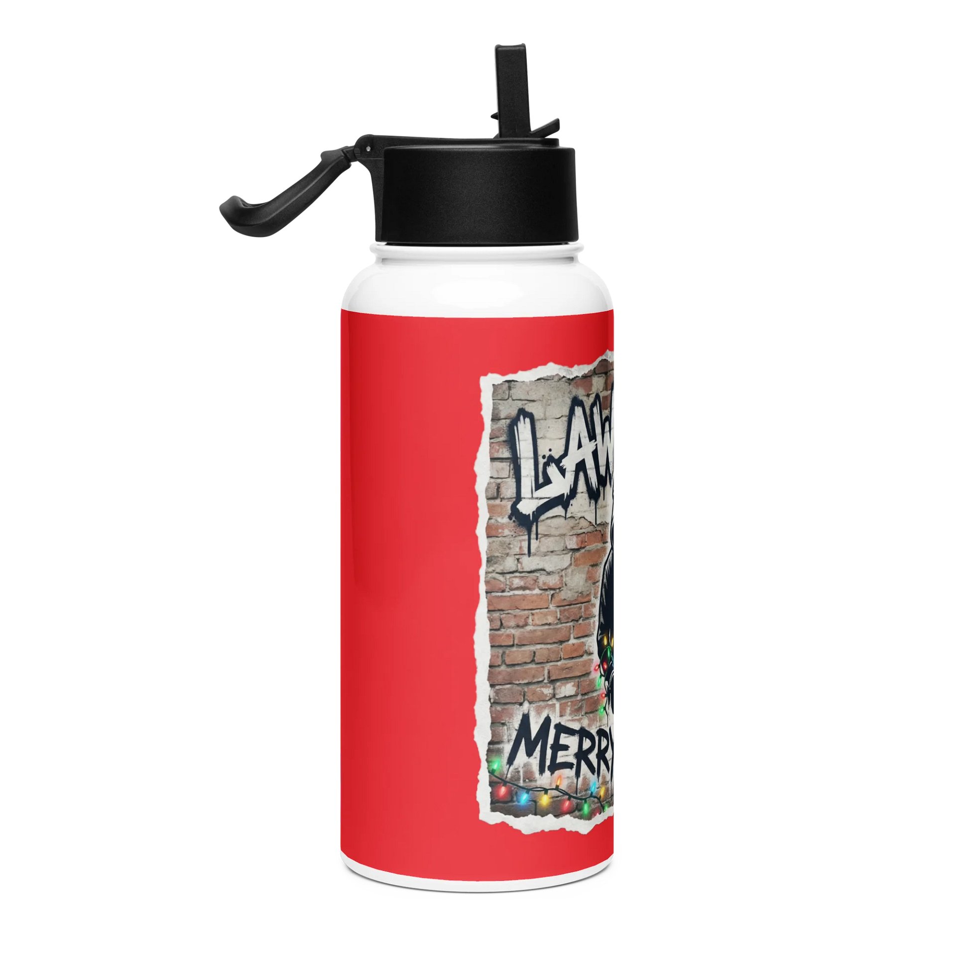LawTube Merry Justice Stainless Steel Water Bottle with a Straw Lid product image (3)