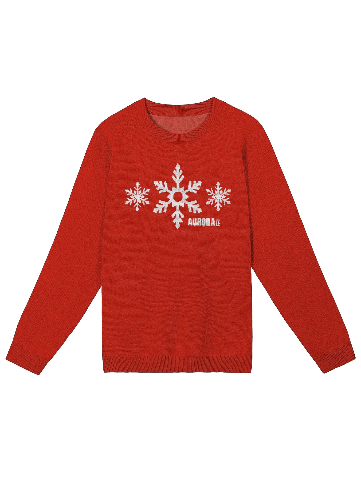 Snowflakes Knitted Sweater (Red) product image (1)