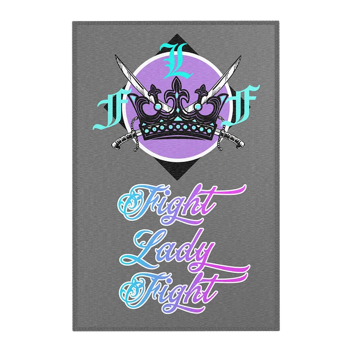 Fight Lady Fight Crown Crest Area Rug product image (1)