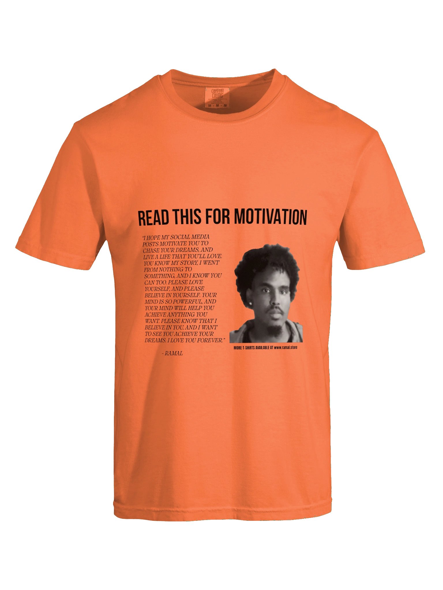 ORANGE MOTIVATIONAL T-SHIRT product image (9)