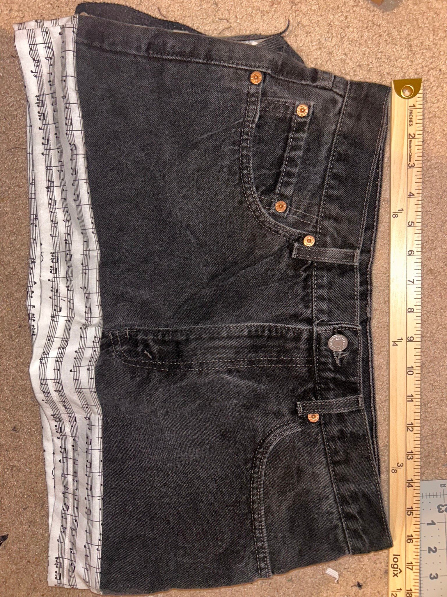 Black denim miniskirt product image (4)