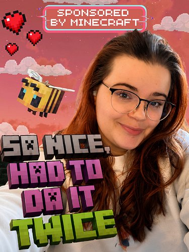 So nice, had to do it twice!!!! We're having another sponsored Minecraft stream today!! Thank you so much to Minecraft for th...