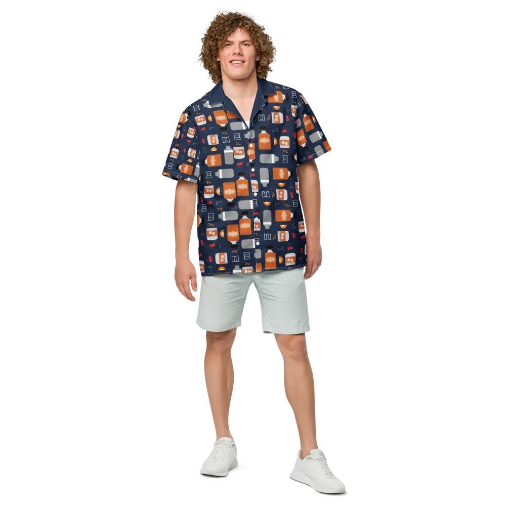 Bourbon Vibes Patterned Hawaiian Shirt product image (4)