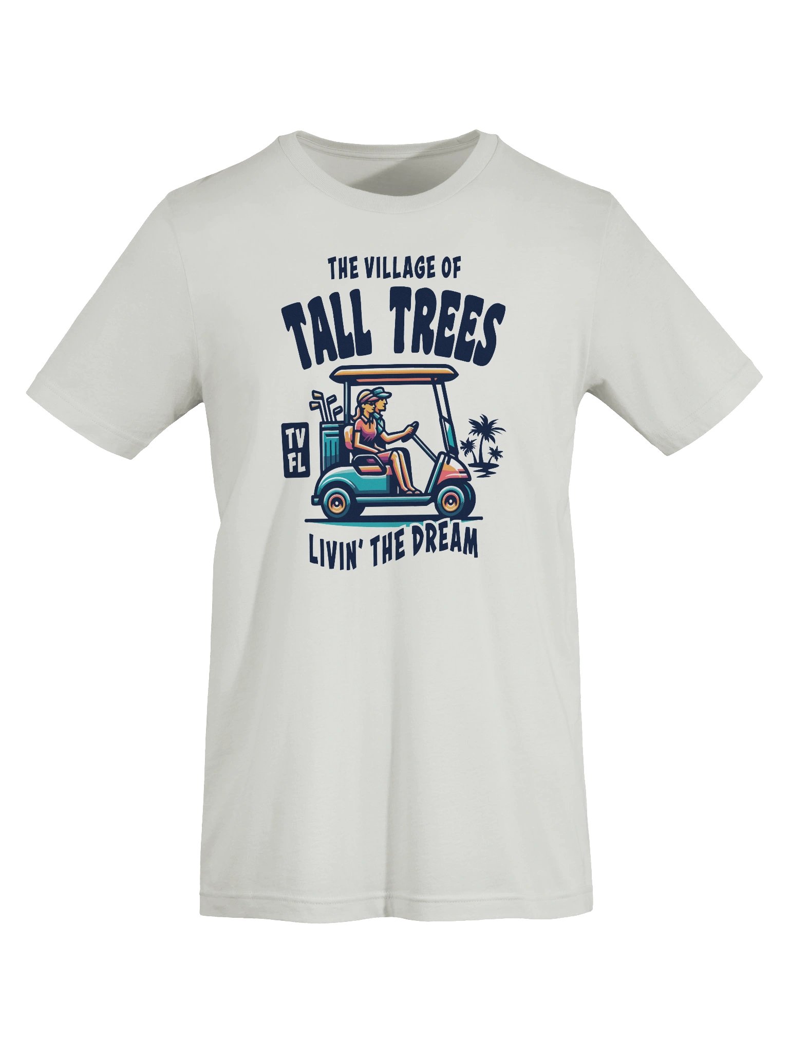 The Village of Tall Trees TV FL Golf Cart Design T-Shirt product image (59)