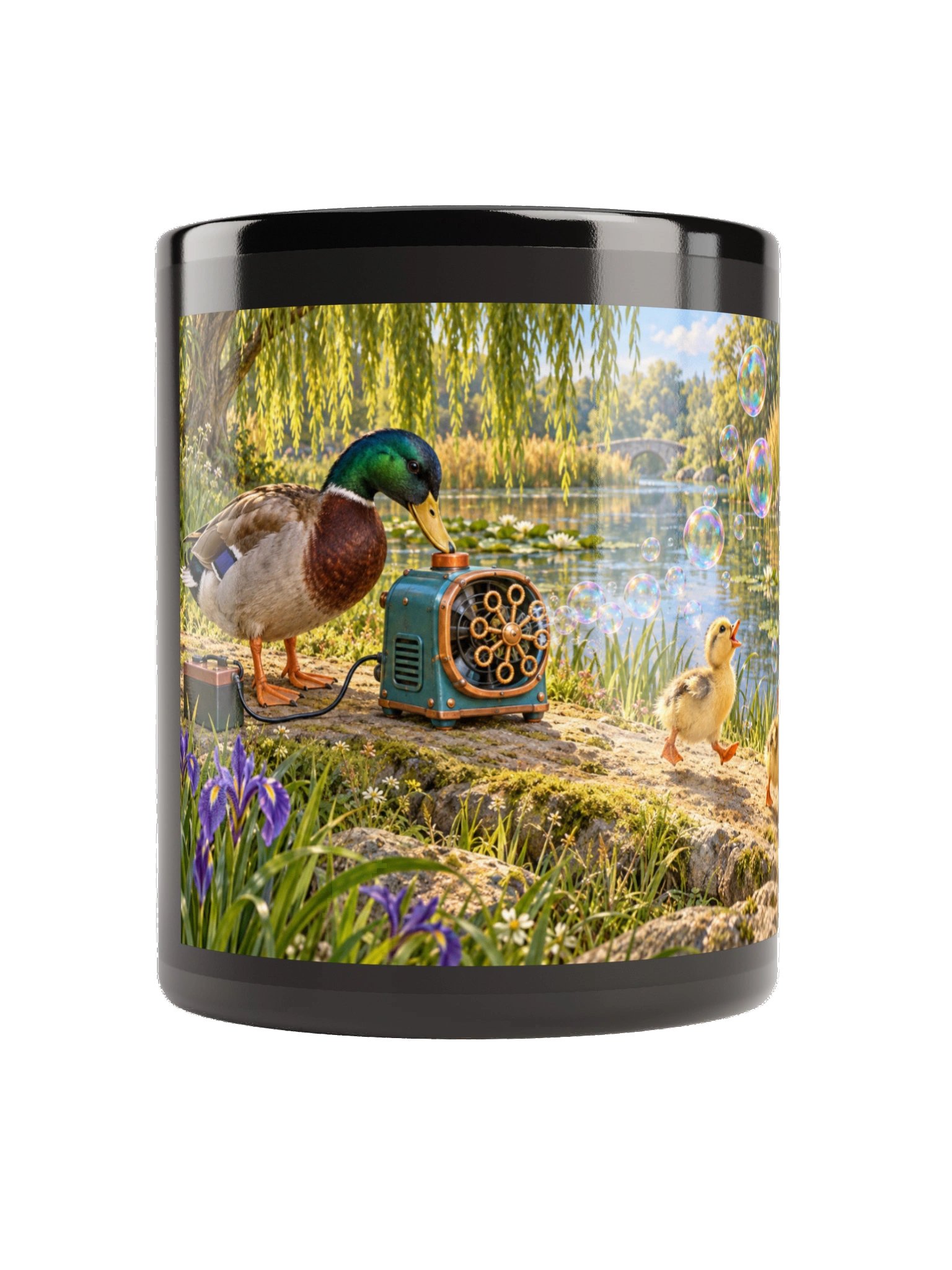 Bubble Broadcast Black Mug product image (1)