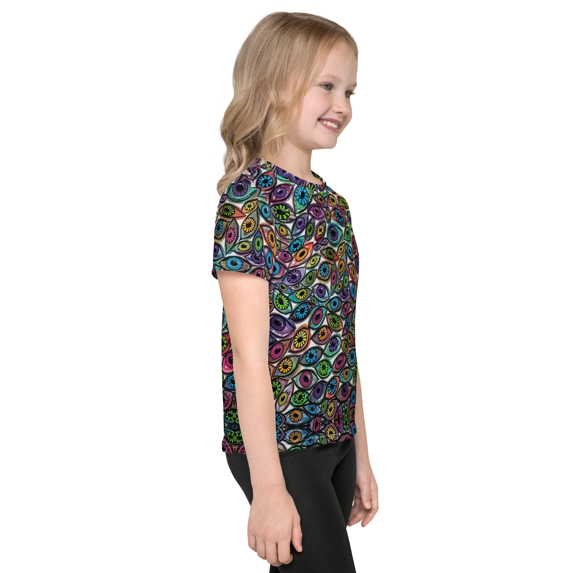 Kids Psychedelic Eyes Crew Neck T Shirt | Eye See You Too product image (4)
