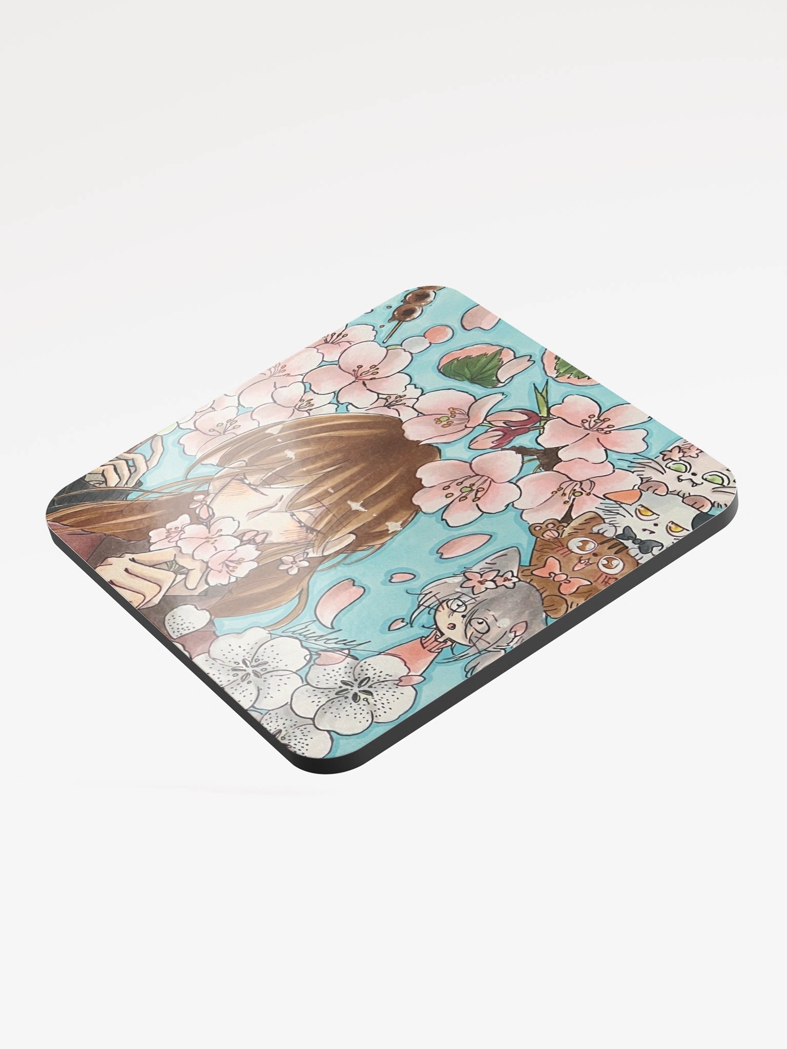 Sakura and Cats Coaster product image (3)