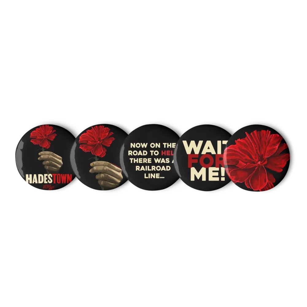 Wait For Me Red Carnation 5 Piece Button Set product image (2)